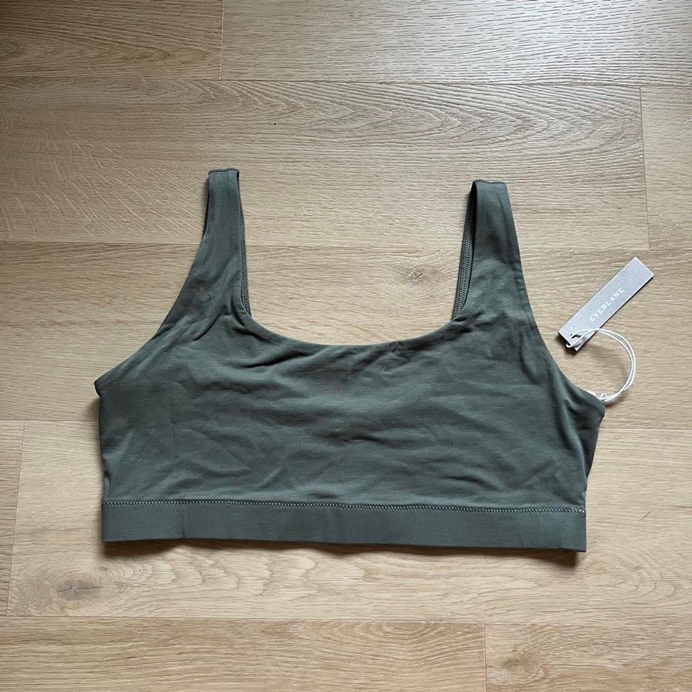 everlane cotton tank bra L
